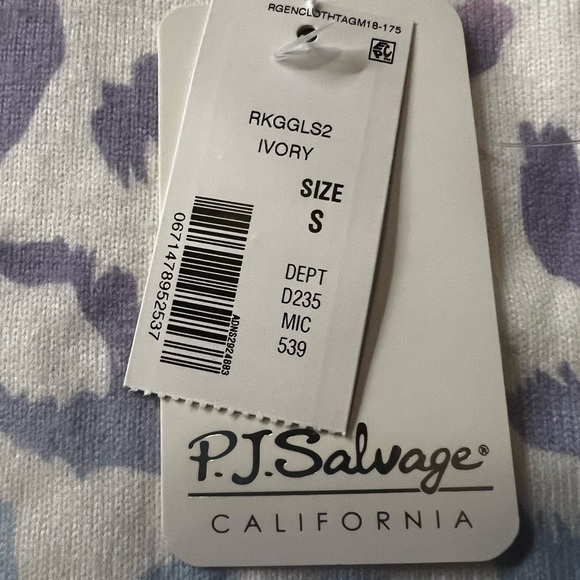 P.J. Salvage Colorful Leopard Pattern Long Sleeve Pajama Top Size Small NWT - Picture 7 of 9